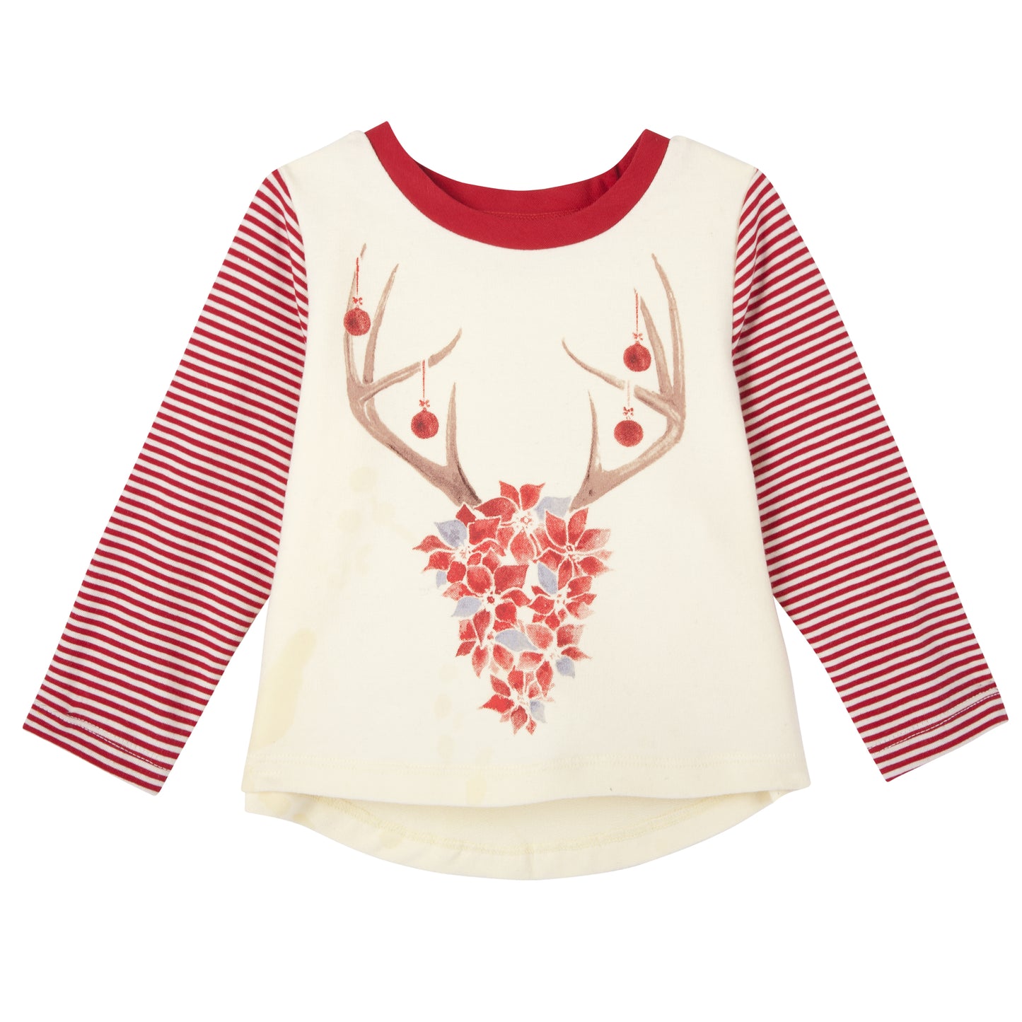 Andy & Evan Holiday Poinsettias Deer Tee
