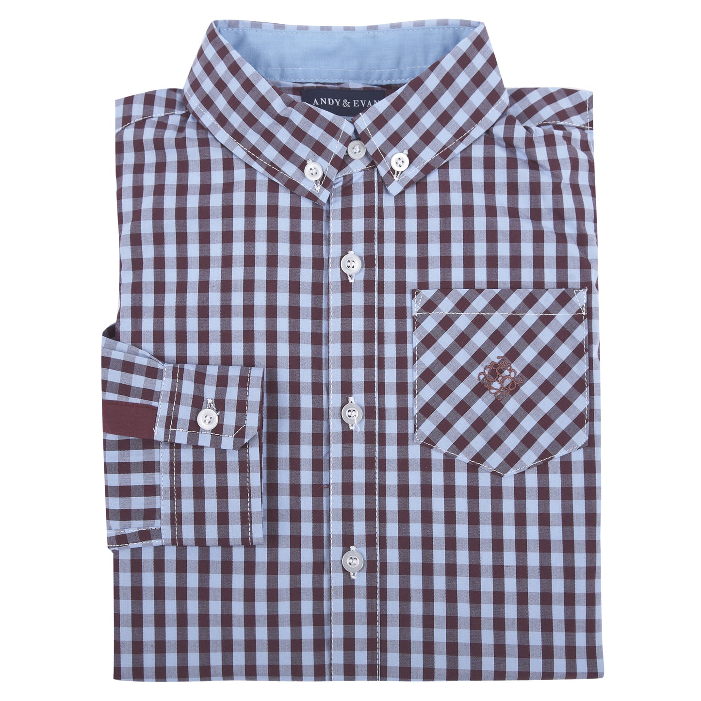 Andy & Evan Maroon Check Shirt