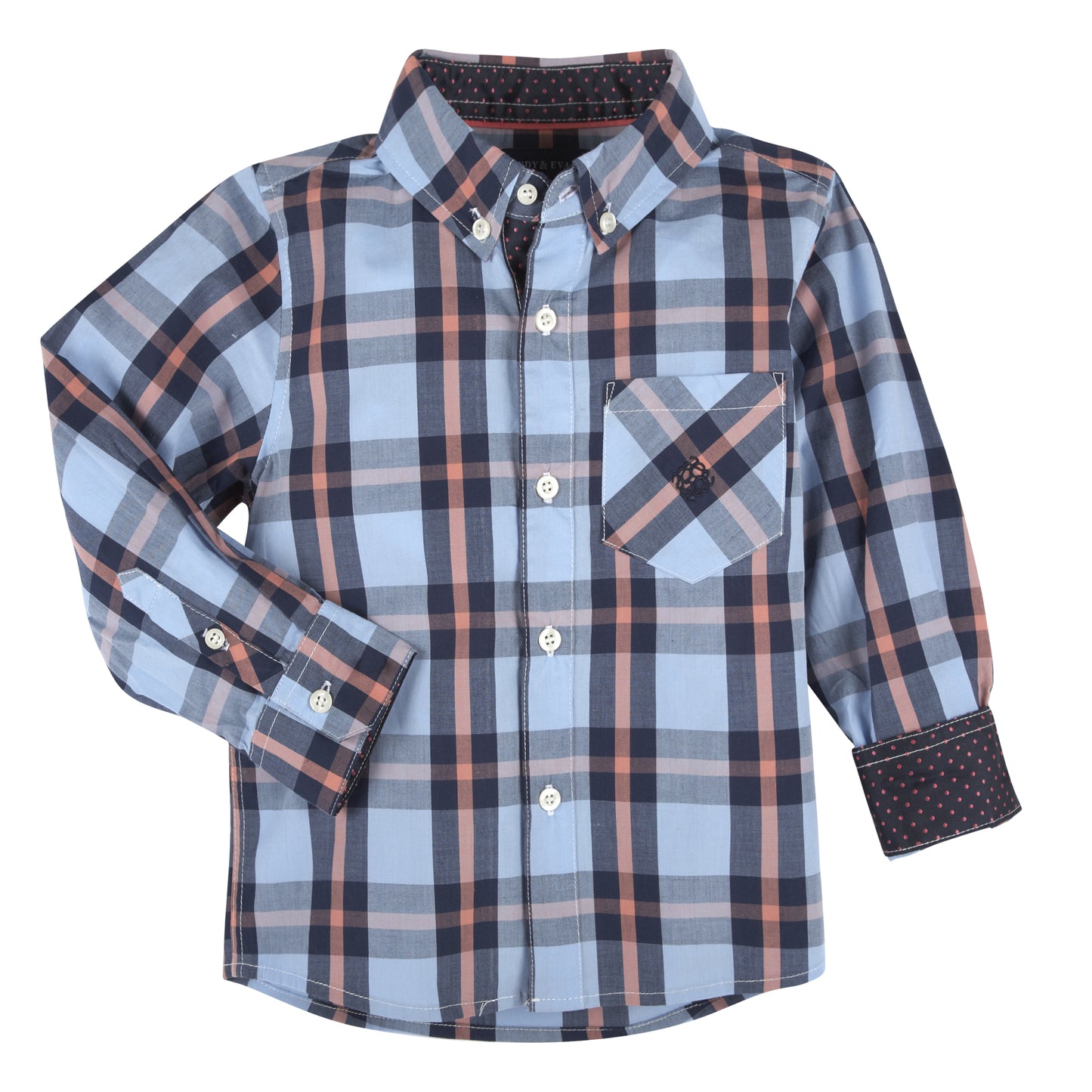 Andy & Evan Navy Plaid Button-up
