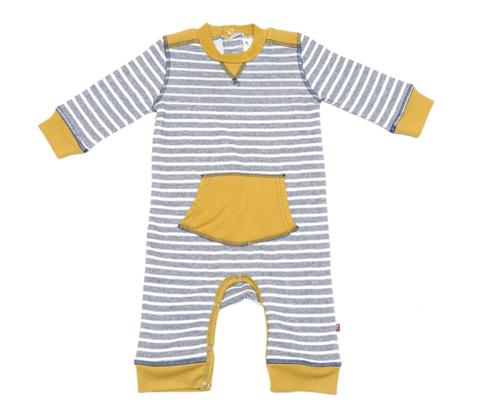 Fore! Axel & Hudson Grey Fleece Stripe Romper