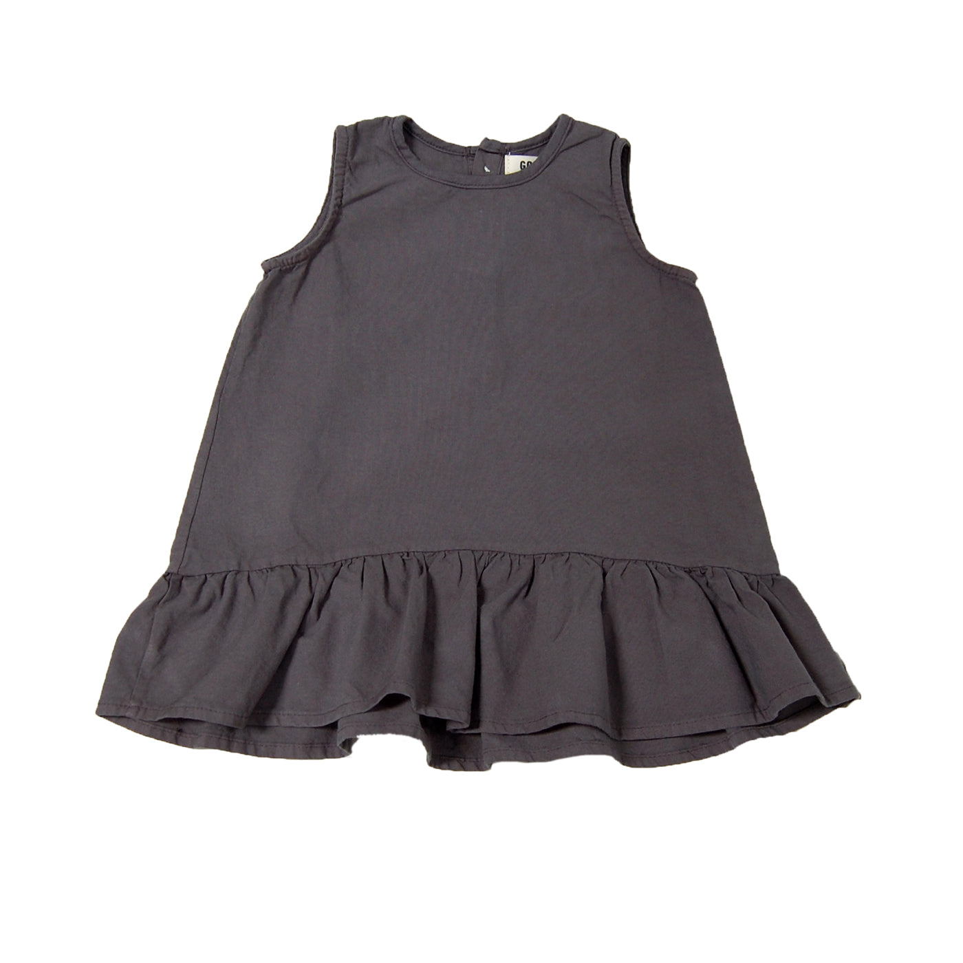 Go Gently Nation Charcoal Ruffle Hem Dress