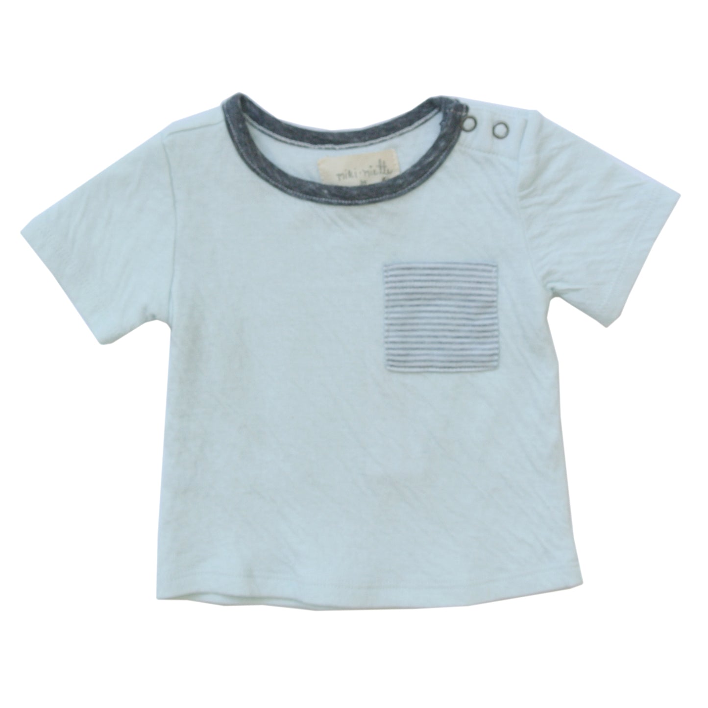 Miki Miette Light Blue Pocket Tee