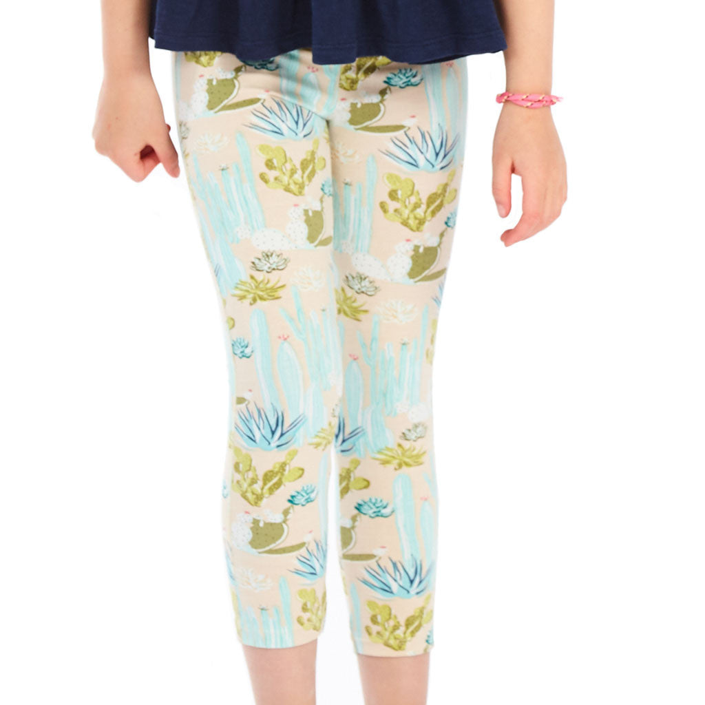 Pink Chicken Cactus Capri Leggings