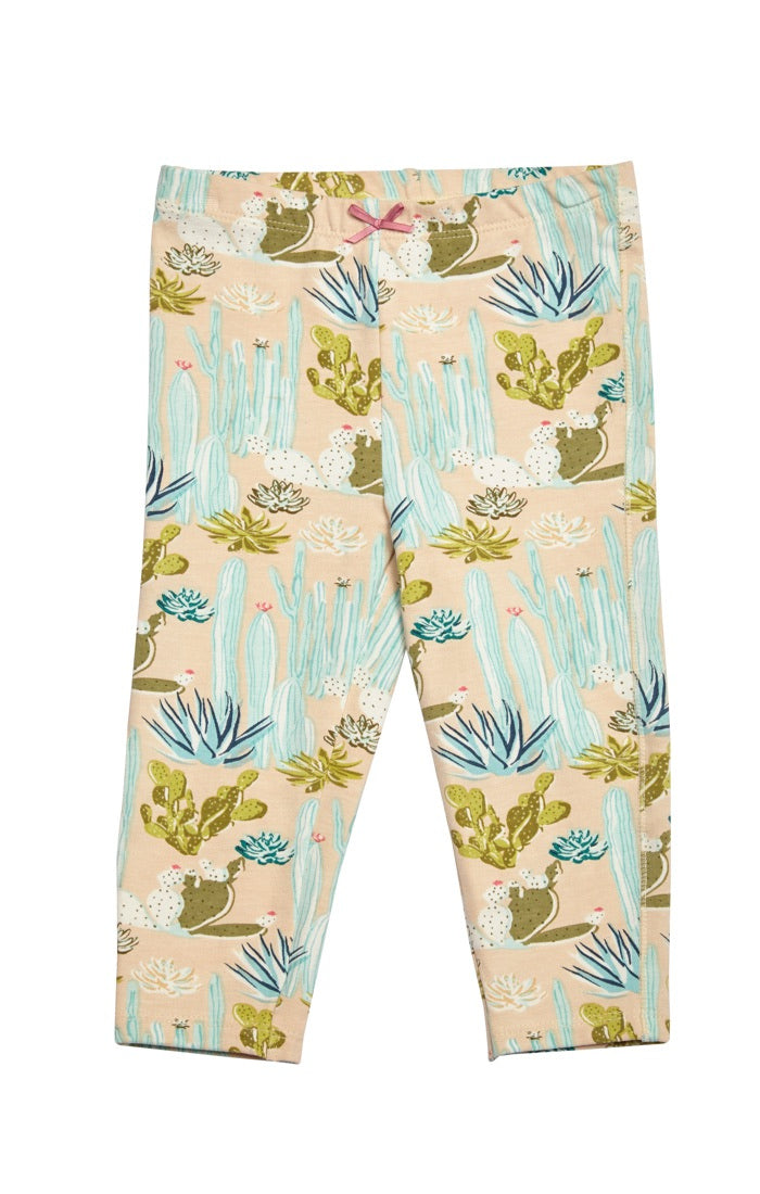 Pink Chicken Cactus Capri Leggings