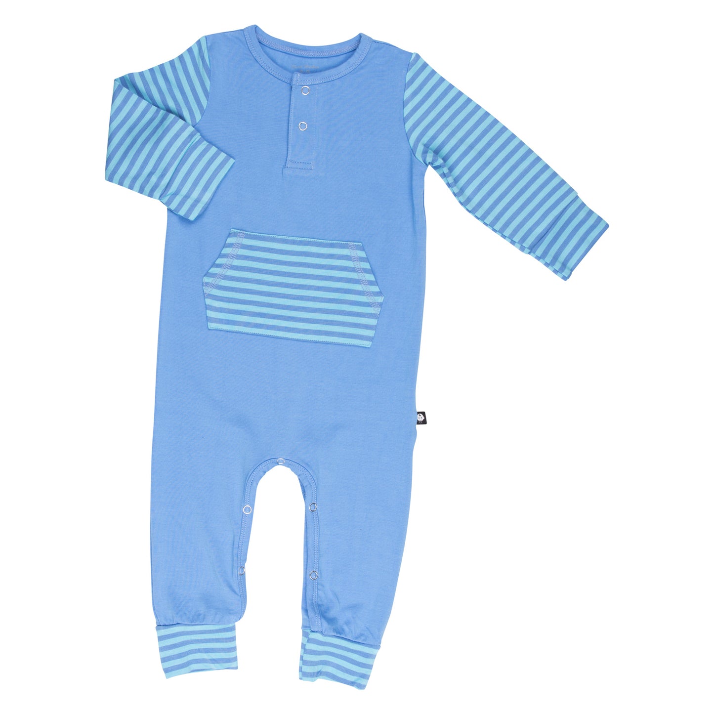 Sweet Bamboo Blue Pocket Romper