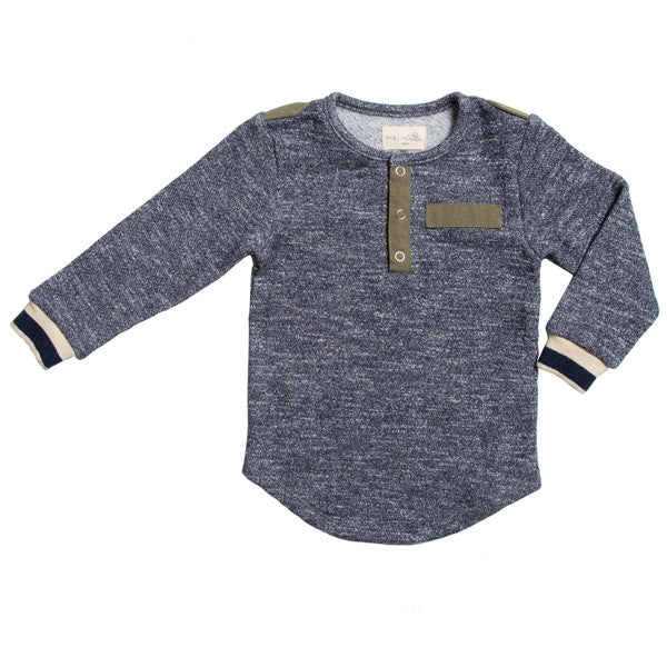 Miki Miette Navy Heather Major Top