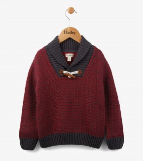 Hatley Maroon Toggle Sweater