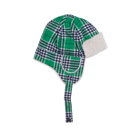 Kapital K Green Flannel Trapper Hat